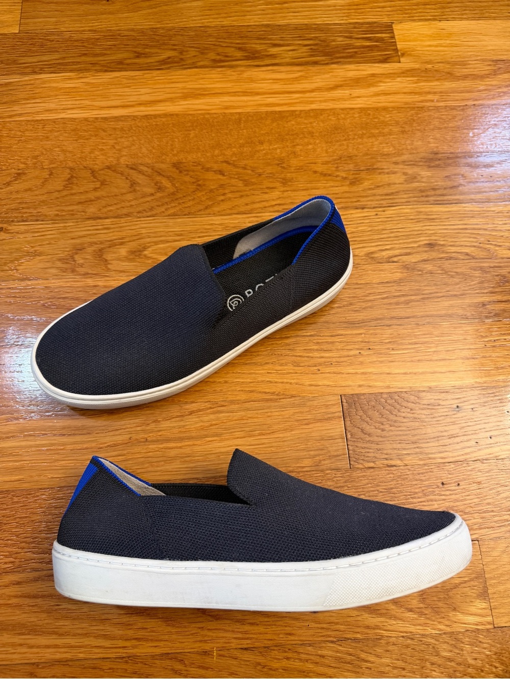 Rothy's The Original Slip On Sneakers in Black Knit - Size 8.5